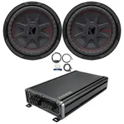 2x Kicker 10" 800W Max Dual Voice Coil Subwoofer, 1200W Max Class D Amplifier