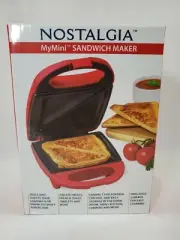 Nostalgia MyMini Sandwich Maker color Red New In Box.
