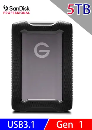 喬格電腦 SanDisk PROFESSIONAL G-DRIVE™ ArmorATD™ 5TB可攜式硬碟