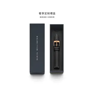 【Daniel Wellington】DW 錶帶 Petite Sheffield 10mm經典黑皮革錶帶