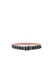 Alexander McQueen Thin Twin Skill Belt 100 Black