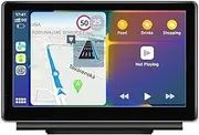 7" Dash Cam 4K Carplay & Android Auto Dual Lens Folding Screen AUX Video Monitor Rear View 24hour Park(Dual Lens - No G,with 64GB Card)