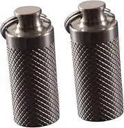 2pcs Portable Mini Titanium Emergency Storage Case Outdoor Holder for Pills Capsules Oral Liquid Matches Compact Organizer for Travel and Outdoor Activities