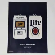 Miller Lite Great Taste FTW Arcade Print Ad/Poster Official Promo Art