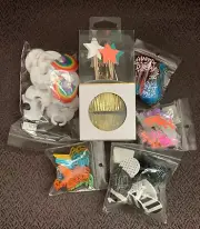NEW Meri Meri Party Cupcake Kit, Rings And Pick Toppers Birthday, Party Mix Lot