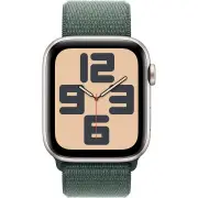 Apple Watch SE 44mm Starlight Aluminium Case GPS Sport Loop (Lake Green) [2024]