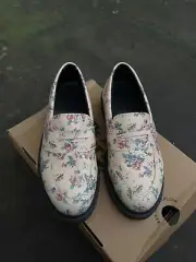 NEW DR. MARTENS ADDY AS502 Printed Floral Leather Loafers Shoes Size 36 / US 5