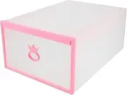 HEALSOPTHY Transparent Thickened Drawer Style Shoes Storage Container Stackable Plastic Organizer with Transparent Window Shoe Holder for Closet Design