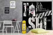3D Fashion Alphabet Sunglasses NAO019 Photo Curtain Printing Fabric Window Fay