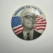 john anderson presidential candidate 1980 Button 3.5 In