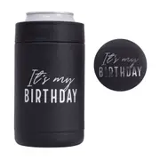 Splosh Celebration Birthday Stainless Steel Insulated Drink Cooler 8x13.5cm BLK