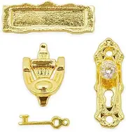 Odoria 1/12 Scale Dolls House Miniature Door Lock Knocker Dollhouse Accessories