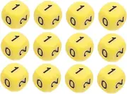 Kisangel 12pcs Sided Number Dice for Board Games Math Learning and Party Fun Party Props for Home Bar and Family Gatherings Lightweight and Compact Design