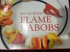 Charcoal Companion Set of 4 Flame Kabobs - 7" Circular Skewers NIP