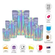 HOLOGRAPHIC STAND UP POUCH FOIL COFFEE MYLAR POUCH ZIP LOCK GRIP HEAT SEAL POUCH