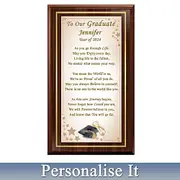 Words Of Wisdom Graduation Personalised Wall Plaque