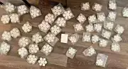 QVC Valerie Parr Hill Christmas 47 SNOW FLAKES Ornaments Small & Big Snowflakes