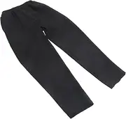 [HEALEEP] Chef Trousers Breathable Black Chef Pants S for Canteen Uniform and Kitchen Use Oil and Easy to Wash Comfortable Wear for Hot Environments