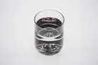 JAPAN GLASS Mt. Fuji design BLACK Diameter 2.6" x Height 3.2" x 7.2 oz