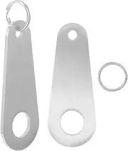 JECOMPRIS 2pcs Lucky Bell Accessories Motorcycle Bell Guardian Angel Biker Riding Bell Hanger Good Luck Bell Keyring Hangers Motorcycle Good Luck Keychain Bell Hangers Silver Titanium Steel