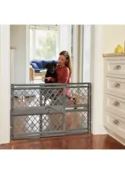 MYPET North States Paws Portable Pet Gate: 26-40" Wide. Pressure Fieldstone