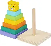 Wooden Stacking Toys - Educational Building Toys for Hand Eye Coordination,Sensory Stacking Game Early Education for Boys, Girls, Kids Aged 3+