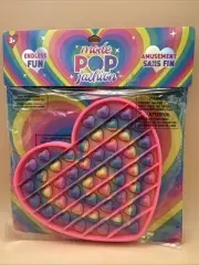 6.5” Heart Shaped Fidget Bubble Popper Sensory Toy Pastel Multicolored New
