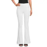 NWT Spanx High Rise Flare Leg Pull On Jeans White Size 1X Petite $148