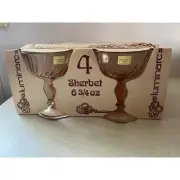 NEW Luminarc Sherbet Glasses FRANCE Vintage Rosaline Stemware