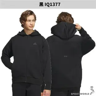 【下殺】Adidas 連帽外套 男裝 拉鍊口袋 Z.N.E 棉 灰/黑【運動世界】IQ1378/IQ1377