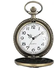 [Generic] Pocket Watches with Chain - Pocket Watch with Hand Winding, Retro Mechanical Men's Pocket Watch | Classic Carving Pocket Watch for Adults for Christmas, Graduation, Single Attribute, see description