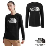 【THE NORTH FACE】女 FLASHDRY 吸濕透氣排汗長袖圓領T恤.休閒套頭衫.運動上衣(8AKU-JK3 宇宙黑)