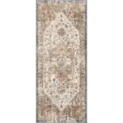 nuLOOM Rug 2'6"X12' Medium Pile Jute Runner Traditional Machine-Made Beige