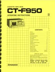 Pioneer CT-F950 Cassette Tape Deck 4-in-1 OPERATING INSTRUCTION & SERVICE MANUAL