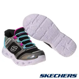 SKECHERS GALAXY LIGHTS 童鞋 大童 慢跑 燈鞋 瞬穿舒適科技 黑水藍303701LBKMT