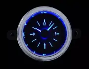 Dakota Digital 49-50 Ford Black Clock w/Blue LED For VHX Gauge Kit VLC-49F-K-B (for: Ford)