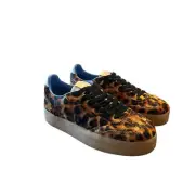 Steve Madden Tux Calf Hair Leopard Low Top Sneakers NEW Size 6