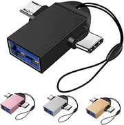 CLISPEED 4PCS Type C OTG Adapter USB to USB C Converter for Fast Data Transfer Charging Compatible with Phones Tablets Portable Design