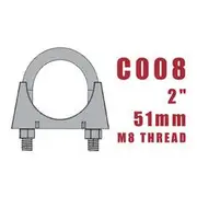 Aunger 10pk U-Bolt Clamp M8 X 51mm Zinc Plated - C008-10