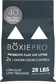 Boxiecat Deep Clean, Scent Free, Probiotic Clumping Litter, 28 lb