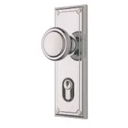 Gainsborough Bright Chrome Single Cylinder Trilock Traditional Knobset