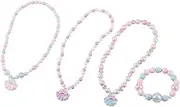 [Baluue] 1Set Chic Jewelry Set for Beaded Necklace Bracelet Kit with Designs present for Little Durable Non Tarnish Brightly Colored Accessories