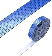uxcell 5x5mm Self Adhesive Mirrors Mosaic Tiles, 10000 Pcs Square Mini Glass Mosaic Disco Tile Sticker for DIY Craft Disco Ball Party Decoration, Blue