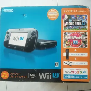 (二手良品)任天堂 Wii U日版原廠主機+GAMEPad控制器+可支援wii遊戲+加碼贈送原版遊戲光碟(隨機)