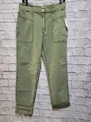 NWT $130 Anthropologie ARMY GREEN Cargo Utility Pants 10