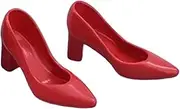 Perfeclan 1/6 Scale BJD Doll Shoes Mini Realistic Cosplay Photo Prop Fashion High Heeled Shoes High Heels Model for 12 inch Figure Body , Red