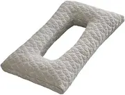 LeoLeoyy Neck Support Pillow for Side Sleepers with Ear Space, White, as described (Grey)