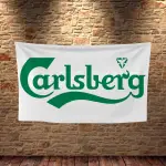 [小米本舖] CARLSBERG嘉士伯啤酒圖示 酒吧掛布 房間掛飾 裝飾壁掛 大中小尺寸