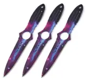 Throwing Knifes Rainbow SWORD Throwing Knives Set Stunning Ninja Full Tang Knife