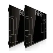 NNEAGS 2X 180kg Electronic Talking Scale Weight Fitness Glass Bathroom Scale LCD